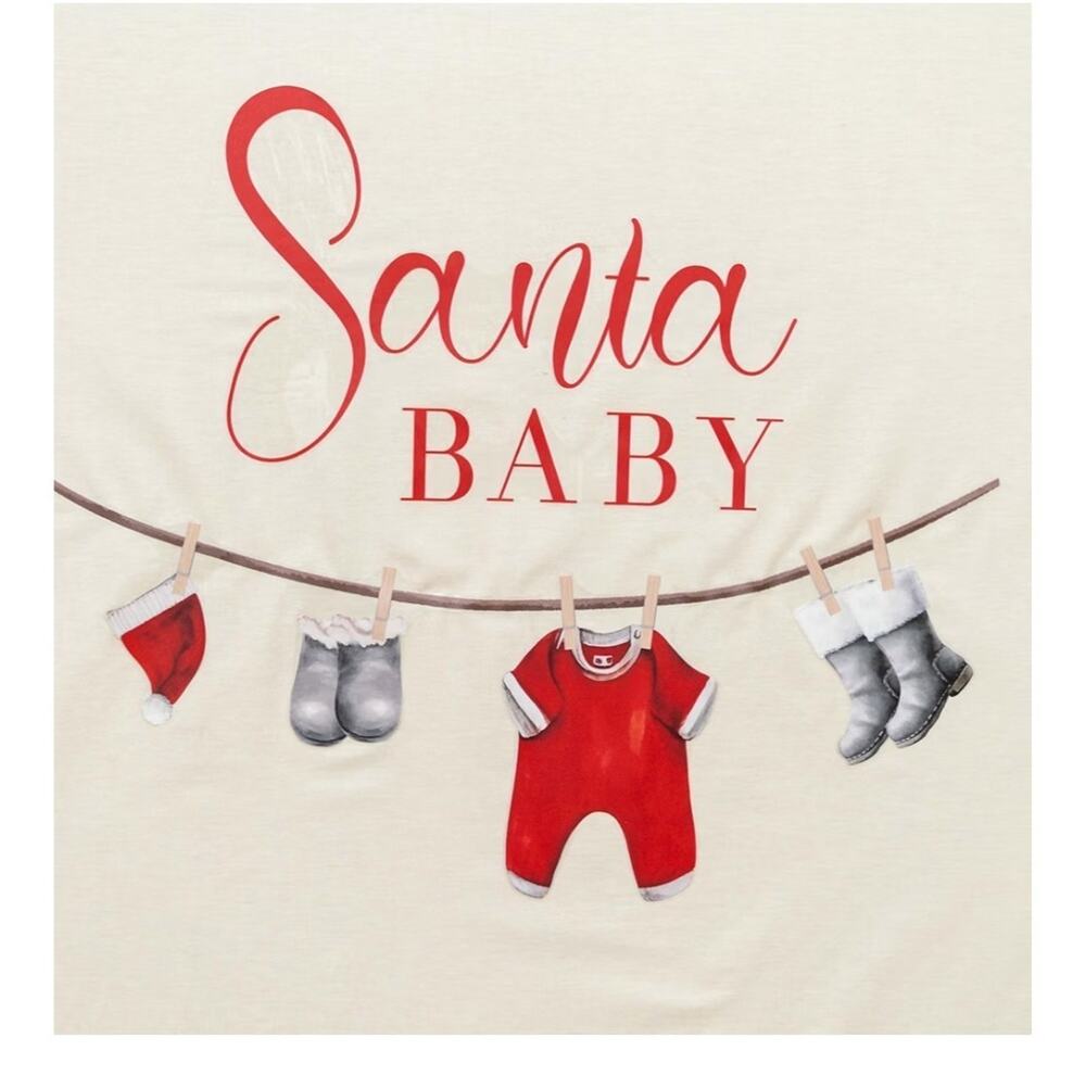 Santa Baby Christmas Photography Background for Kids Newborn Winter Wall Decal